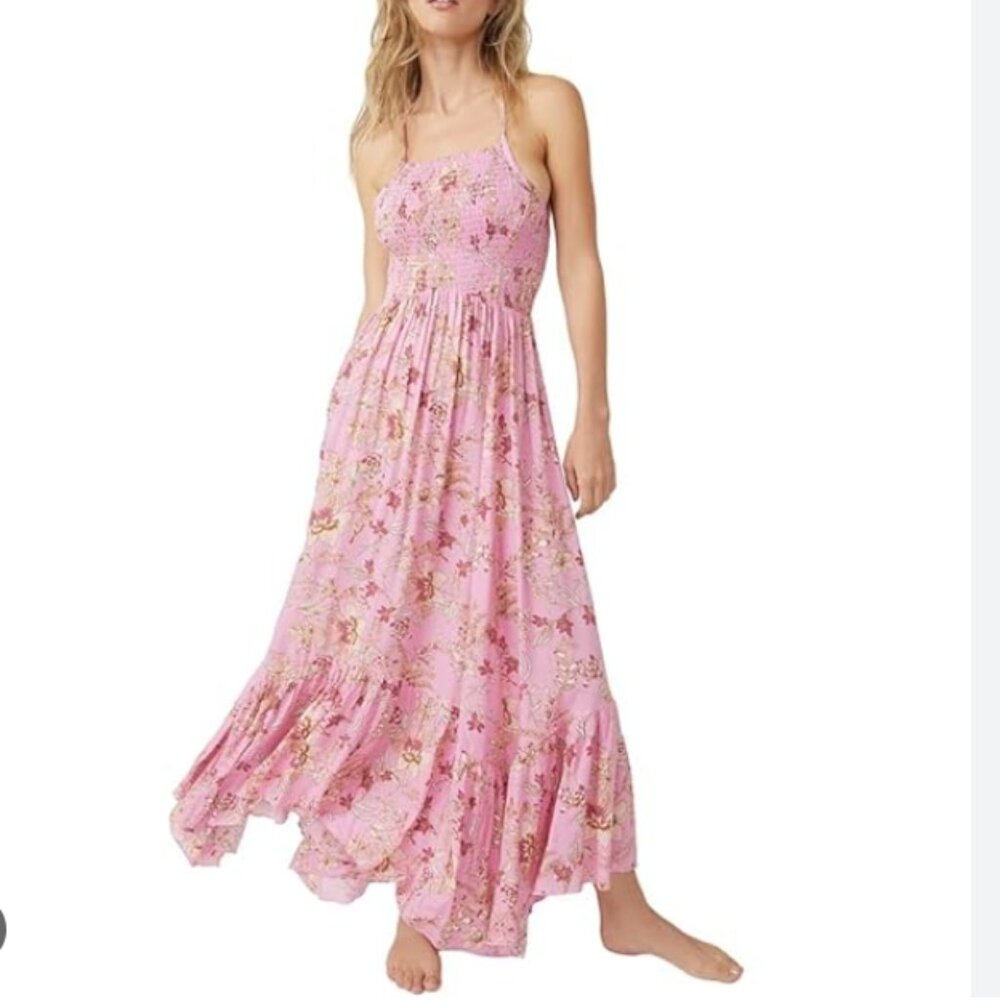 Free People Blush Floral Maxi Dress